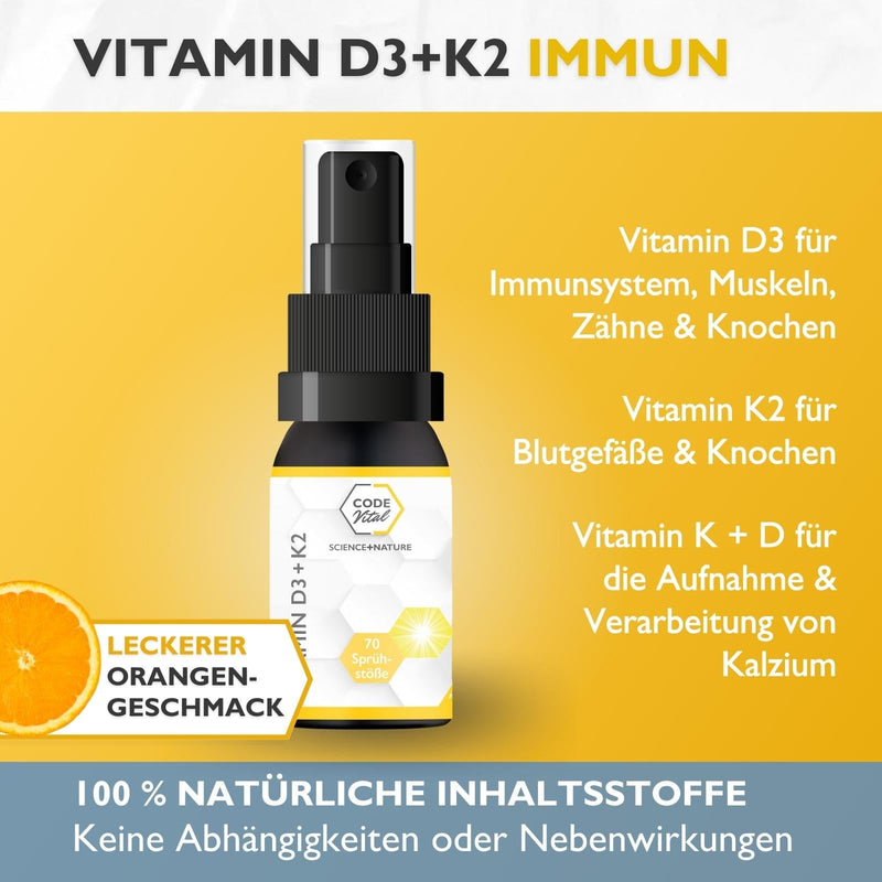 Vitamin D3+K2 IMMUN Spray - Für dein Immunsystem - CODE VITAL